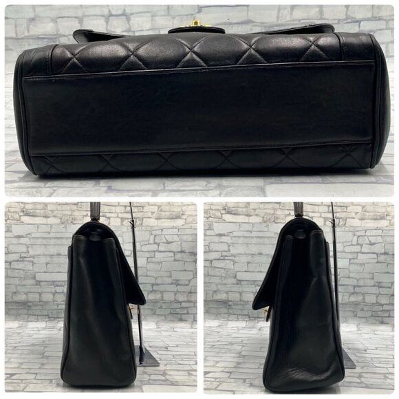 Authentic CHANEL Briefcase Business Bag 24K Vintage Lambskin Top Handle Handbag - Picture 8 of 14